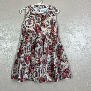 Edgehill Collection Girl 4T  Floral Smocked Sleeveless Dress Spring‎ Summer